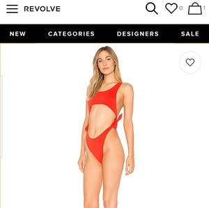 Kendall & Kylie Red One-piece cutout swim